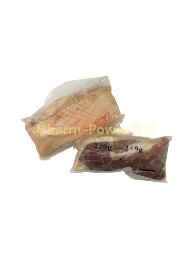 中國 生鴨胸 200-220G/件 22.1LB/箱 0.5LB/包