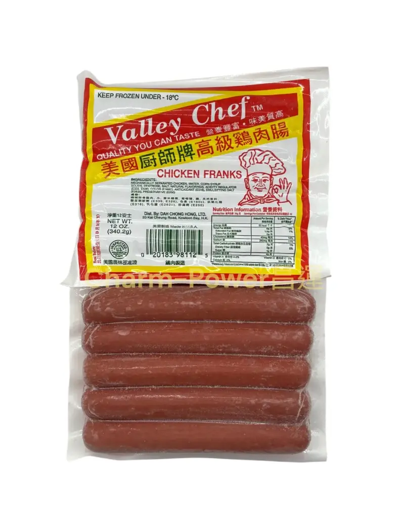 [CHUS000508] 美國 廚師牌 雞肉腸 340G*32包/箱