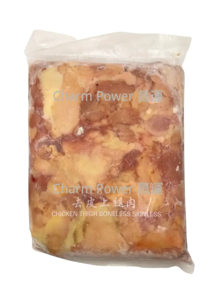 中國 欣城 去皮雞上腿肉100G 4.4LB*6包 26.4LB/箱